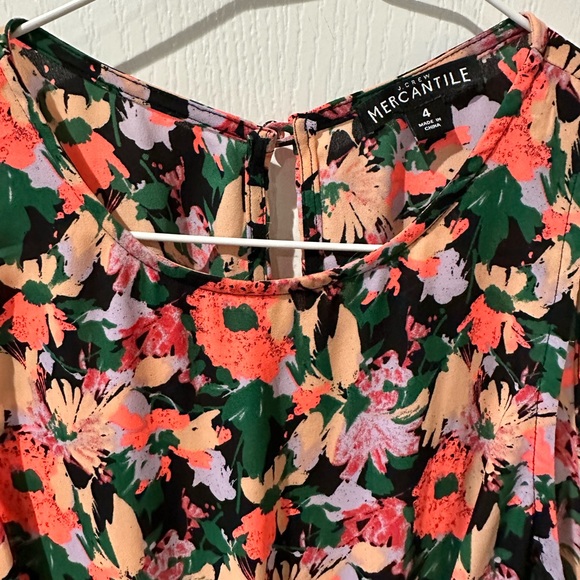 JCrew Mercantile Neon Floral Ruched
Waist Dress - Picture 4 of 10